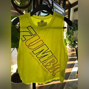 Zumba Fitness Vibrant Yellow Dance Tank Size S